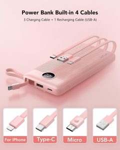 Cute portable phone chargers in stylish designs, perfect for on-the-go charging