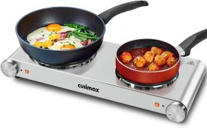 Portable electric stove double