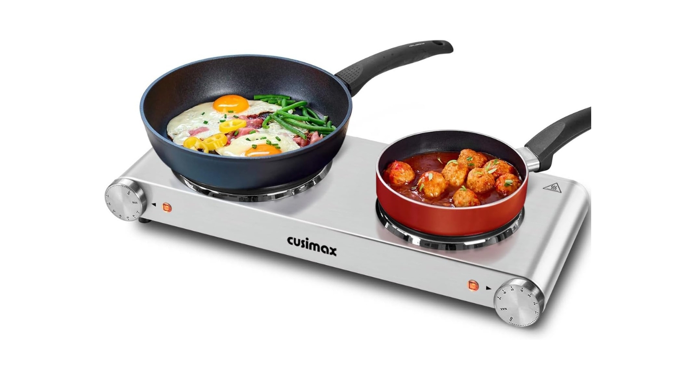 Portable electric stove double